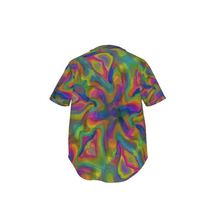 All-Over Print Men's Short Sleeve Baseball Jersey With Pinstripes by Yoycol
