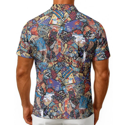 All-Over Print Men's Hawaiian Shirt With Button Closure by Yoycol