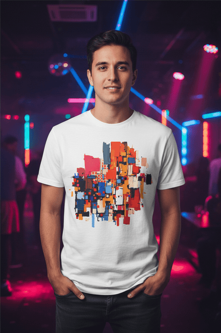 Abstract Geometric Art T-Shirt | Garment-Dyed Unisex Tee
