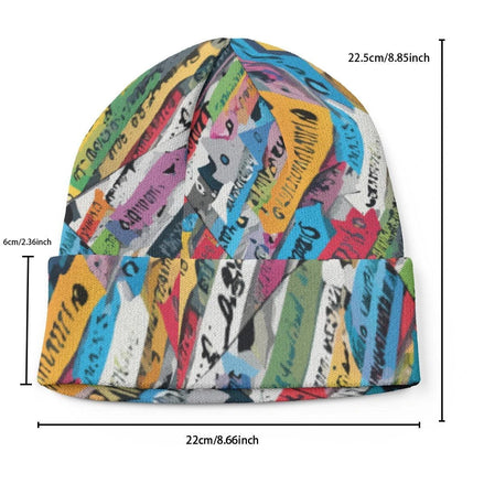 Digital Drip Beanie • Abstract Camo Winter Hat • Maximalist Streetwear Knit Cap for Urban Explorers by Aesthetic Rebellion