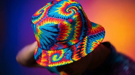 Maximalist Psychedelic Bucket Hat | Reversible Abstract Streetwear Sun Hat by Aesthetic Rebellion