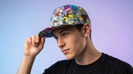Graffiti Newspaper Collage Snapback Hat - Vintage News Art Adjustable Cap - Aesthetic Rebellion