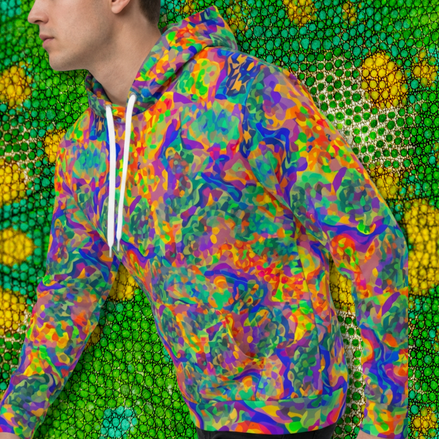 Chameleon Prism AOP Hoodie – Iridescent Color-Shift Streetwear