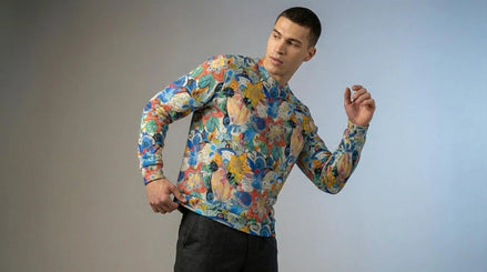 Floral Fusion All-Over Print Unisex O-neck Sweatshirt | 310GSM Cotton by Aesthetic Rebellion
