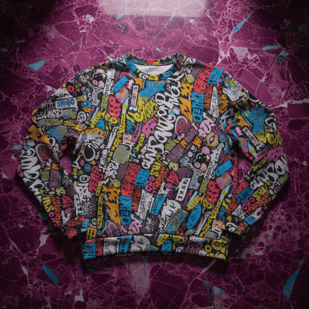 All - Over Print Men's Heavy Fleece Sweatshirt - Aesthetic Rebellion