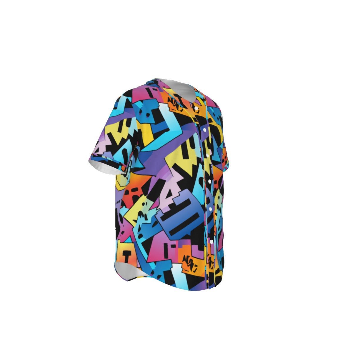 All - Over Print Men's Short Sleeve Baseball Jersey With Pinstripes - Aesthetic Rebellion