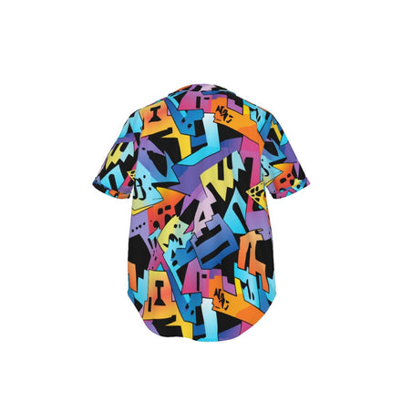 All - Over Print Men's Short Sleeve Baseball Jersey With Pinstripes - Aesthetic Rebellion