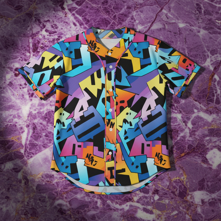 All - Over Print Men's Short Sleeve Baseball Jersey With Pinstripes - Aesthetic Rebellion
