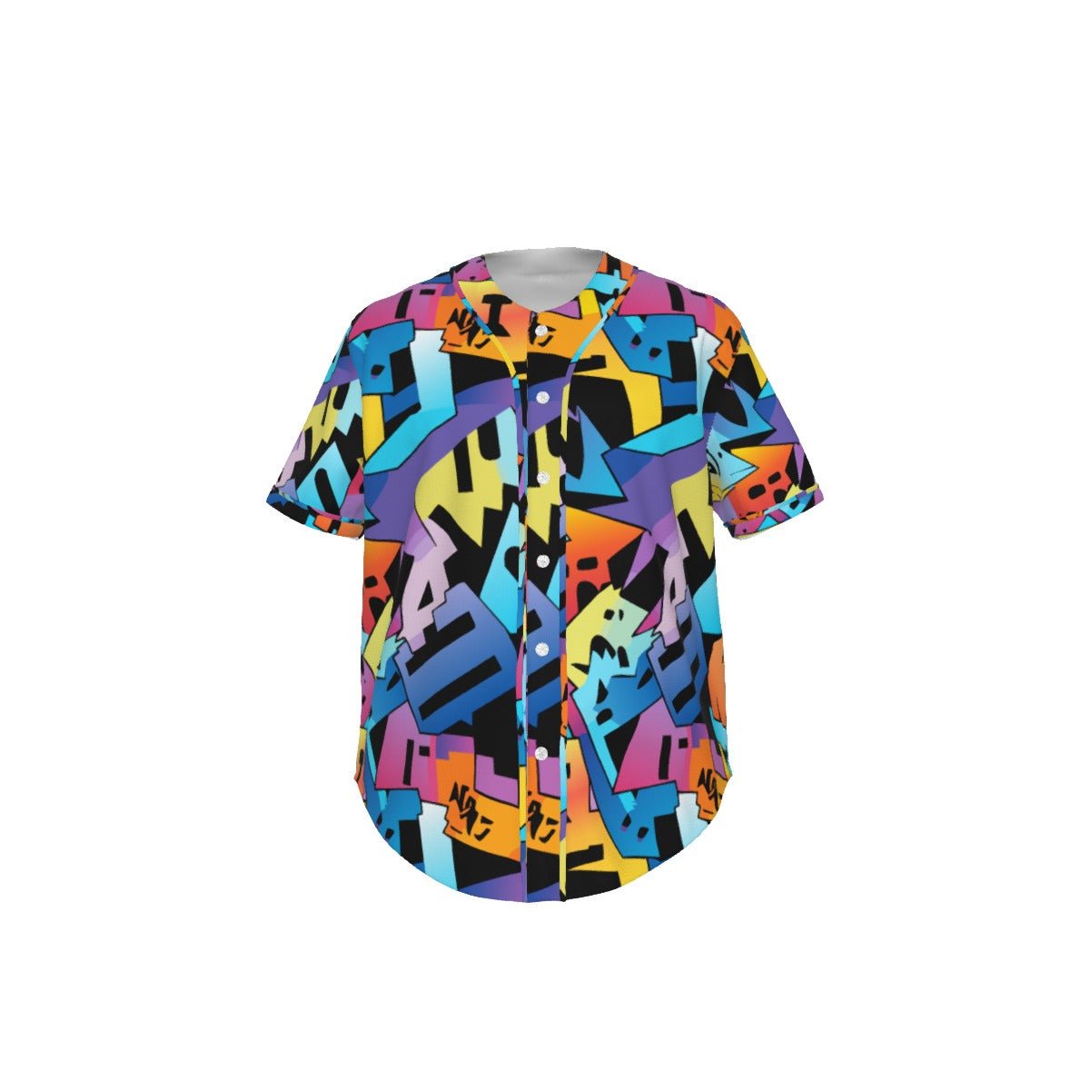 All - Over Print Men's Short Sleeve Baseball Jersey With Pinstripes - Aesthetic Rebellion