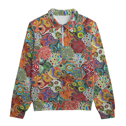 All - Over Print Unisex Lapel Sweatshirt | 310GSM Cotton - Aesthetic Rebellion