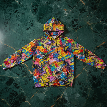 All - Over Print Unisex Pullover Hoodie | 310GSM Cotton - Aesthetic Rebellion