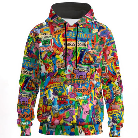 All - Over Print Unisex Pullover Hoodie | 310GSM Cotton - Aesthetic Rebellion