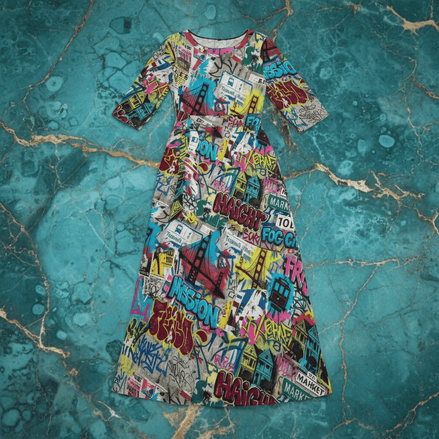 All - Over Print Women’s Maxi Dress|Plus Size - Aesthetic Rebellion