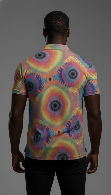 All-Over Print Men's Henley Shirt by Aesthetic Rebellion