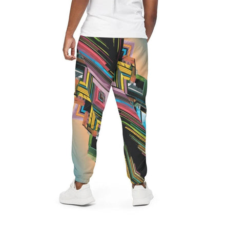 Colorful Abstract Floral Unisex Cotton Pants - Aesthetic Rebellion