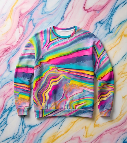 Melted Candy All - Over - Print Unisex Sweatshirt | 100% Cotton 310GSM - Aesthetic Rebellion