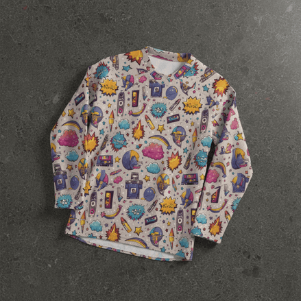 Plush Medley AOP Graphic Jersey - Abstract Ravewear - Aesthetic Rebellion