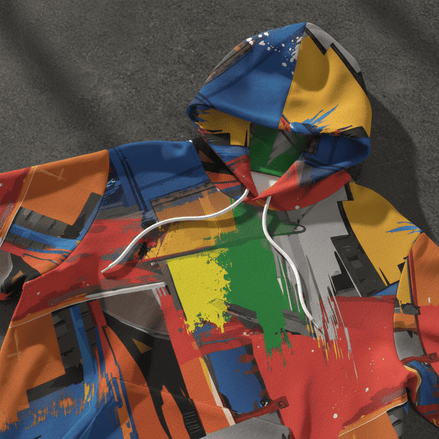 Primary Palette Splash AOP Hoodie – Bold Abstract Art Streetwear - Aesthetic Rebellion