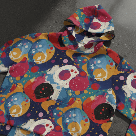 Seven Tails Moon Nature's Collage AOP Hoodie – Vibrant Patchwork Streetwear - Aesthetic Rebellion