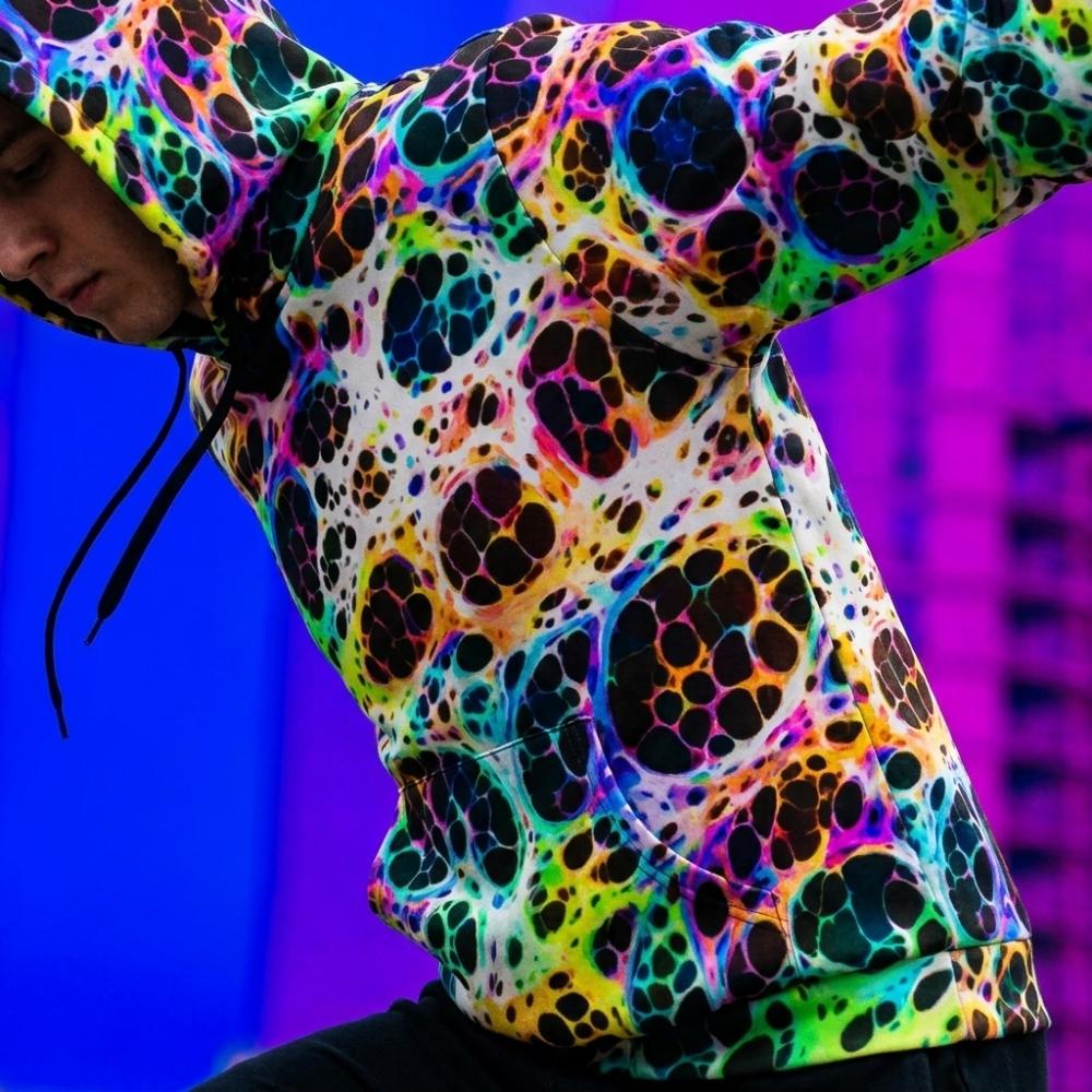 Spider Web Rave Hoodie - 100% Pure Cotton Night Owls Gear - Unisex - Aesthetic Rebellion