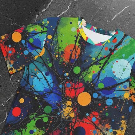 Zip - Up Hoodie – Psychedelic Neon Splatter AOP | Abstract Fluid Art Streetwear in Neon Green & Electric Purple - Aesthetic Rebellion